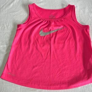 3T Nike Kids Fuchsia Dri-Fit Tank Top with Silver Logo
